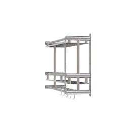 LIFE IDEAS 2-Tier Bathroom Shelf with Towel Bars - thumbnail 4