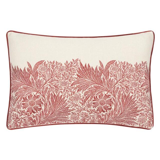 Morris and Co Marigold Embroidered Feather Filled Cushion