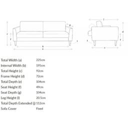 Jack Wills Jude 3 Seat Sofabed in Velvet - thumbnail 2