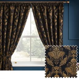 Paoletti Traditional Jacquard Pencil Pleat Curtains - thumbnail 5