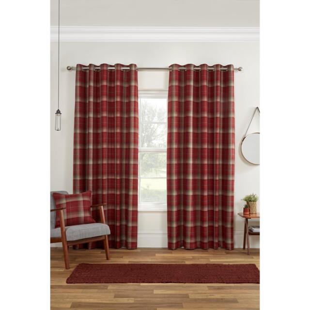 Sundour Carnoustie Tartan Eyelet Curtains - image 1
