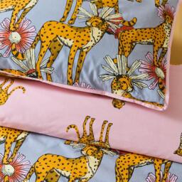 Their Nibs Untamed Cheetah Cotton Reversible Duvet Cover Set - thumbnail 4