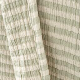 Bianca Cotton Muslin Stripe Blanket Throw - thumbnail 3