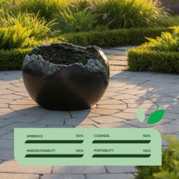 Streetwize Solar Rock Bowl Solar Water Feature Battery Backup - thumbnail 7