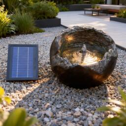 Streetwize Solar Rock Bowl Solar Water Feature Battery Backup