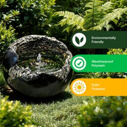 Streetwize Solar Rock Bowl Solar Water Feature Battery Backup - thumbnail 5