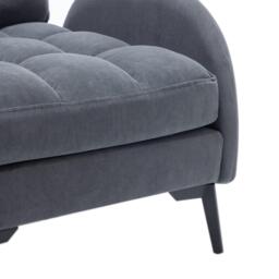 Kabinet UK Armchair and Ottoman Set with Footstool Grey - thumbnail 7