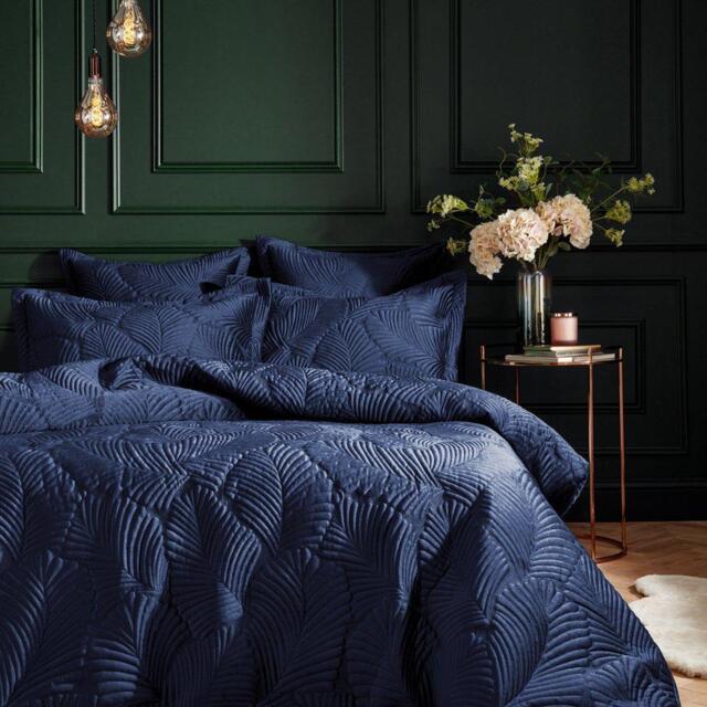 Paoletti Palmeria Quilted Velvet Duvet Set - image 1