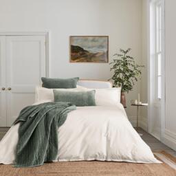 Bedeck of Belfast Alder Cotton Pillow Sham Nettle Green - thumbnail 4