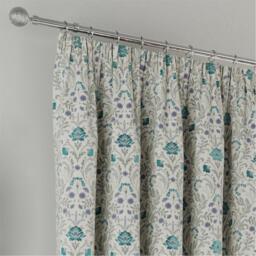 Enhanced Living Cotswold Blue Floral Blackout Tape Top Curtains - thumbnail 2
