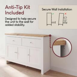 Lassic Vida Designs Arlington 2 Drawer 3 Door Sideboard - thumbnail 7