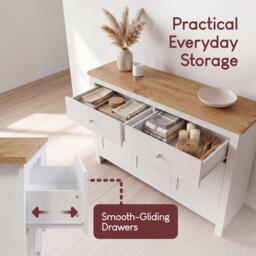 Lassic Vida Designs Arlington 2 Drawer 3 Door Sideboard - thumbnail 4