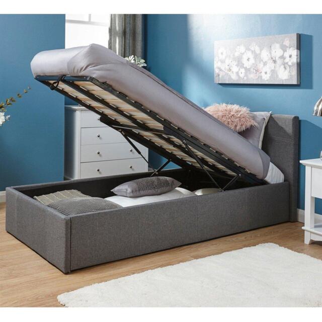 GFW End Lift Ottoman Storage Bed 120cm with Mattress - image 1