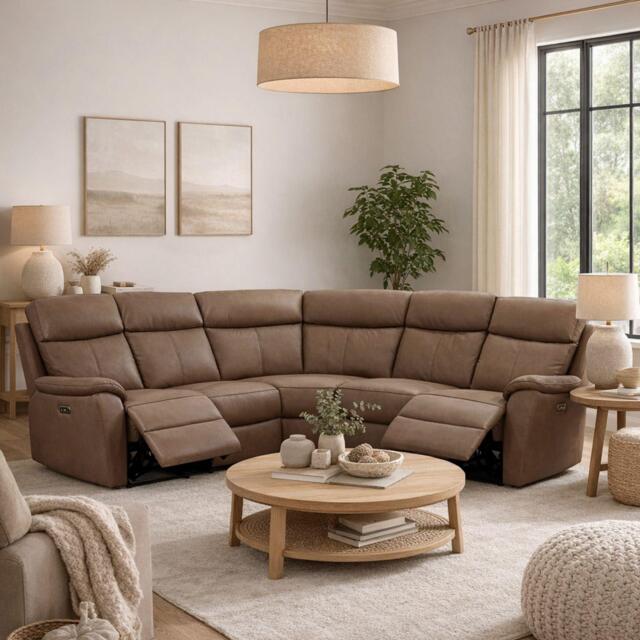 Aspire Kingsmere Corner Power Recliner Sofa in Leather - image 1