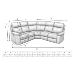 Aspire Kingsmere Corner Power Recliner Sofa in Leather - thumbnail 8