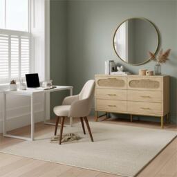 Urban Meuble Beige Modern Console Table with Storage - thumbnail 4