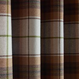 Catherine Lansfield Brushed Woven Glencoe Check Eyelet Curtains - thumbnail 4