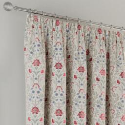 Enhanced Living Cotswold Red Floral Blackout Tape Top Curtains - thumbnail 2