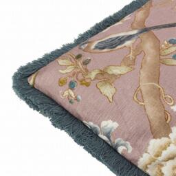 Sanderson Porcelain Garden Chenille Feather Filled Cushion - thumbnail 3