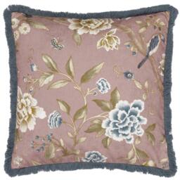 Sanderson Porcelain Garden Chenille Feather Filled Cushion - thumbnail 1