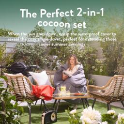 Slumberdown Outdoor Heavy Duty Waterproof Cover 2n1 Cocoon Set - thumbnail 4