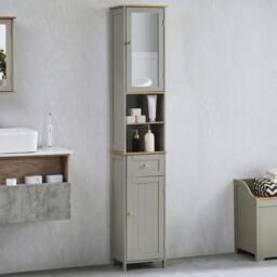Lassic Bath Vida Priano 2 Door Tall Cabinet With Mirror - thumbnail 1