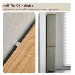 Lassic Bath Vida Priano 2 Door Tall Cabinet With Mirror - thumbnail 6