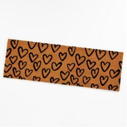 Arthouse Astley Printed Hand Drawn Hearts PVC Backed Coir - thumbnail 2