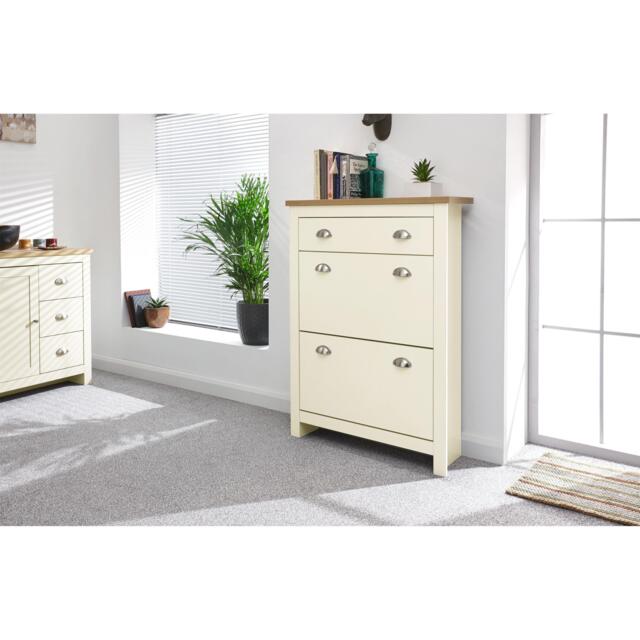 GFW Lancaster 2 Door 1 Drawer Shoe Cabinet