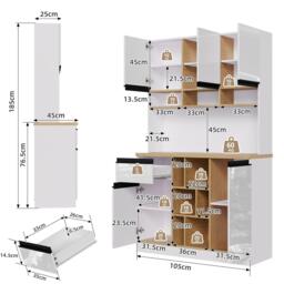 Urban Meuble High Gloss Kitchen Buffet Sideboard - thumbnail 6