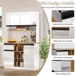Urban Meuble High Gloss Kitchen Buffet Sideboard - thumbnail 8