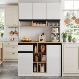 Urban Meuble High Gloss Kitchen Buffet Sideboard - thumbnail 4