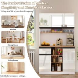 Urban Meuble High Gloss Kitchen Buffet Sideboard - thumbnail 7