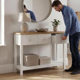 Lassic Vida Designs Arlington 3 Drawer Console Table - thumbnail 3