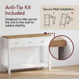 Lassic Vida Designs Arlington 3 Drawer Console Table - thumbnail 8