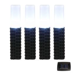 Streetwize Set of 4 Solar Rattan Effect Light - thumbnail 2