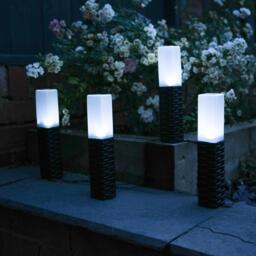 Streetwize Set of 4 Solar Rattan Effect Light - thumbnail 9