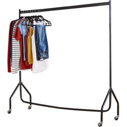 House of Home Superior 4FT Long x 5FT Clothes Rail In Black - thumbnail 1