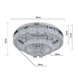 Kabinet UK Double Tier Round Crystal Ceiling Light - thumbnail 7