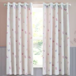 Catherine Lansfield Ombre Butterflies Fully Reversible Eyelet Curtains - thumbnail 2