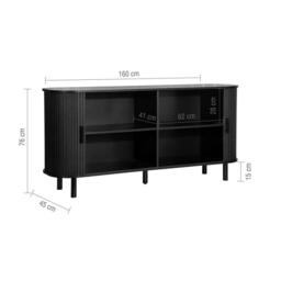Birlea Axel 2 Door Fluted Sideboard - thumbnail 9