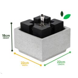 Streetwize Granite Oasis Solar Fountain - Contemporary Cube - thumbnail 3