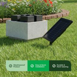 Streetwize Granite Oasis Solar Fountain - Contemporary Cube - thumbnail 4