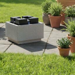 Streetwize Granite Oasis Solar Fountain - Contemporary Cube