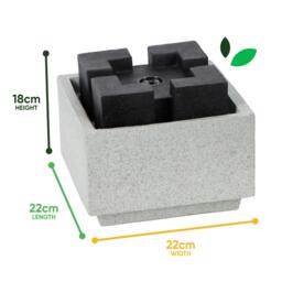Streetwize Granite Oasis Solar Fountain - Contemporary Cube - thumbnail 3