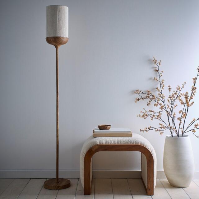 K Living Carrick Wood Printed Metal Floor Lamp - image 1