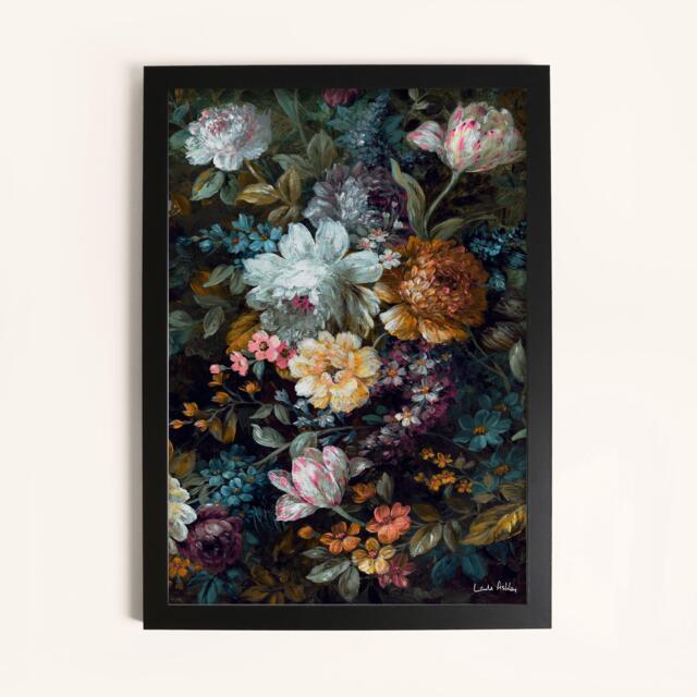 Laura Ashley Mathilde Print in a Black Frame - image 1