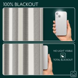 Enhanced Living Henley Woven Striped Blackout Eyelet Curtains - thumbnail 3