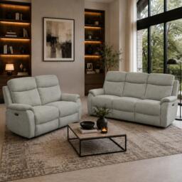 Aspire Kingsmere 3 + 2 Power Recliner Sofa Set, Chenille