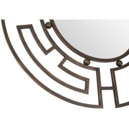 Interiors by Premier Jalal Bronze Metal Frame Round Wall Mirror - thumbnail 3